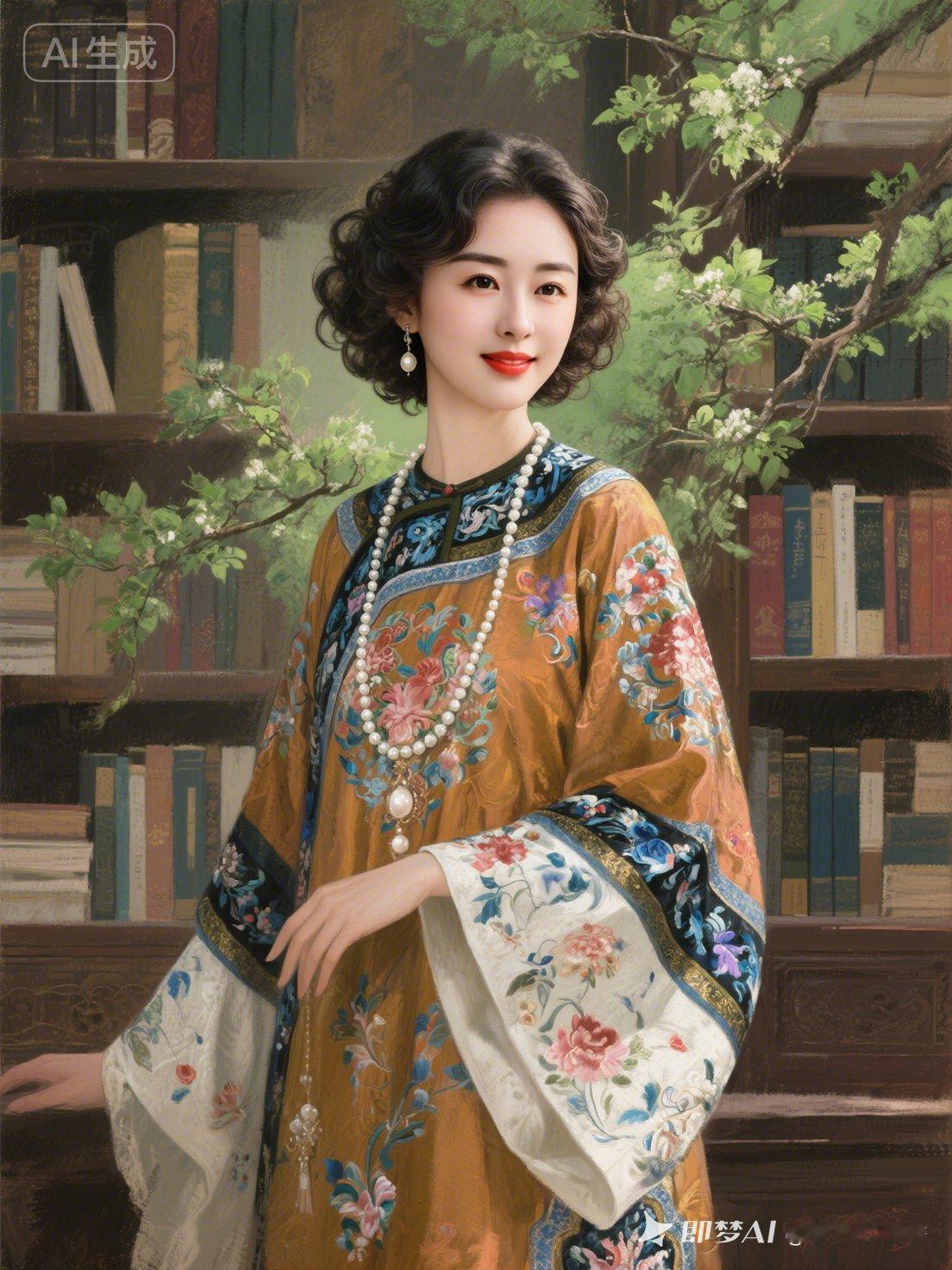 古典美人与书香气息的完美融合！