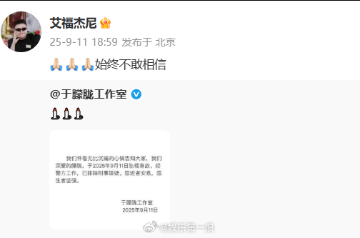 艾福杰尼悼念于朦胧 ​​​