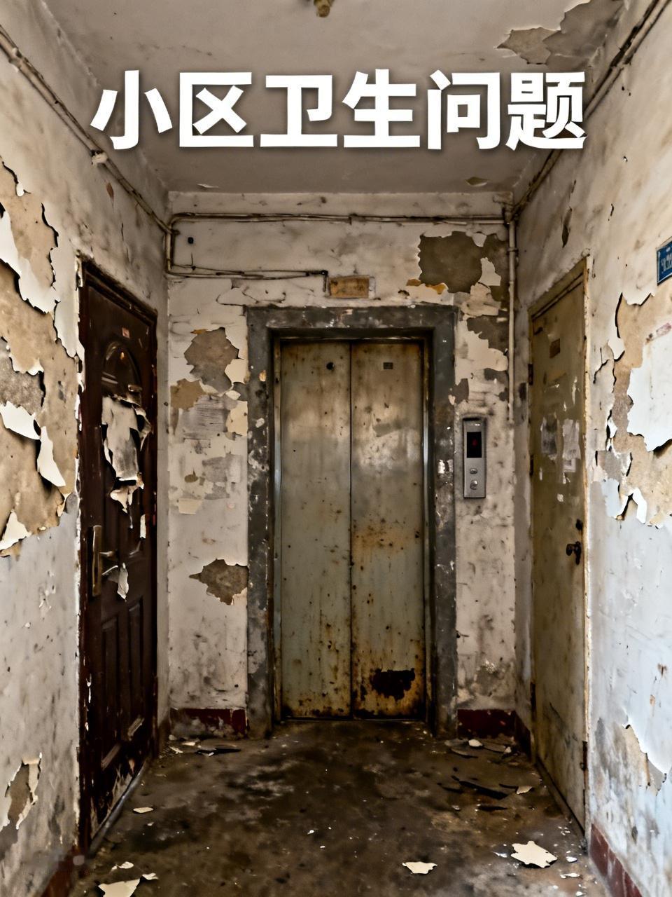 静海大邱庄圣水湖畔小区，卫生那叫一个差，今天去7号楼外面的墙皮严重脱落，交的物业