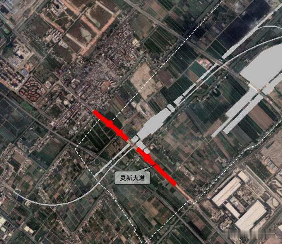 【灵新大道南沙高铁站段隧道新进展】南沙站周边道路(灵新大道)工程建设项目用地预审