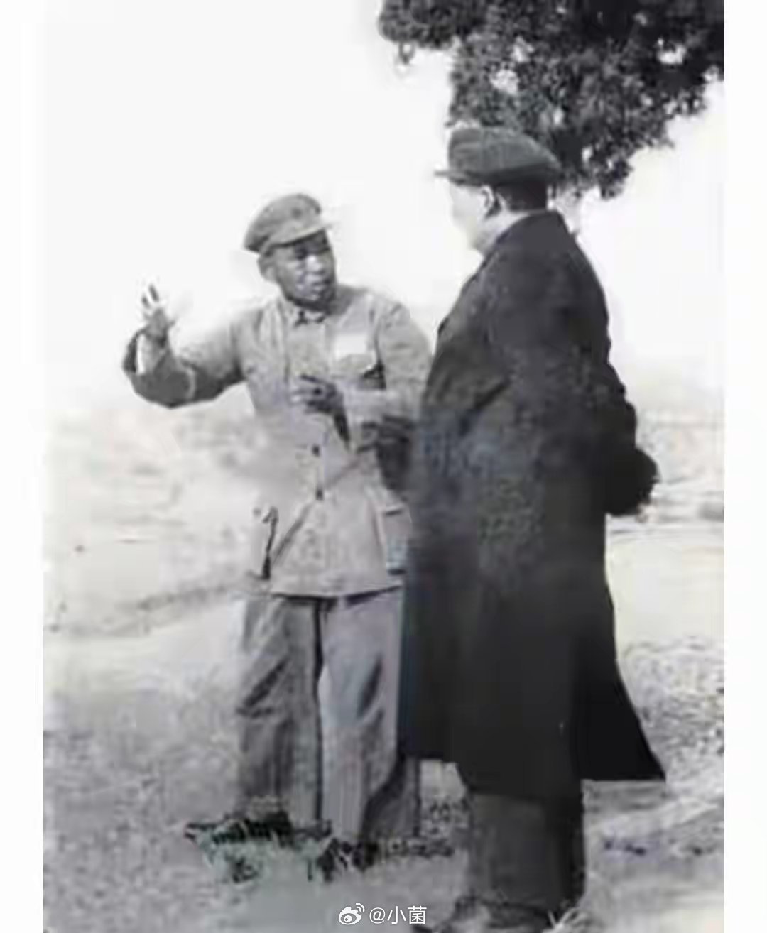 这是1952年留下了一张珍贵的合影。这是谁在向主席汇报工作？有认识的吗？ 