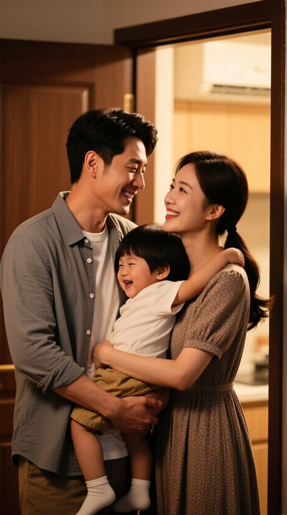 幸福是疲惫归家时，孩子扑进怀里的一声“爸爸/妈妈”，和爱人一个温柔的微笑。