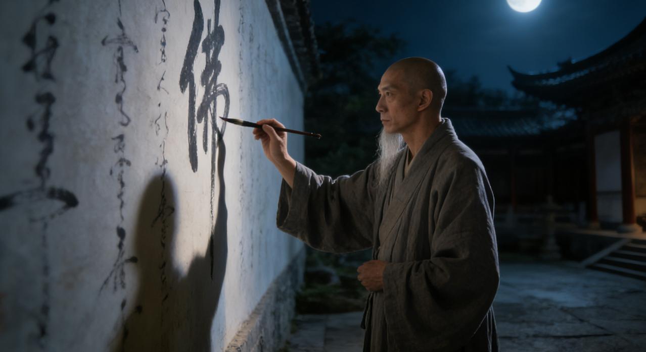 在唐朝有这么一个书法家，他年纪轻轻就离开家人，遁入空门。他年少成名，得到各大书法