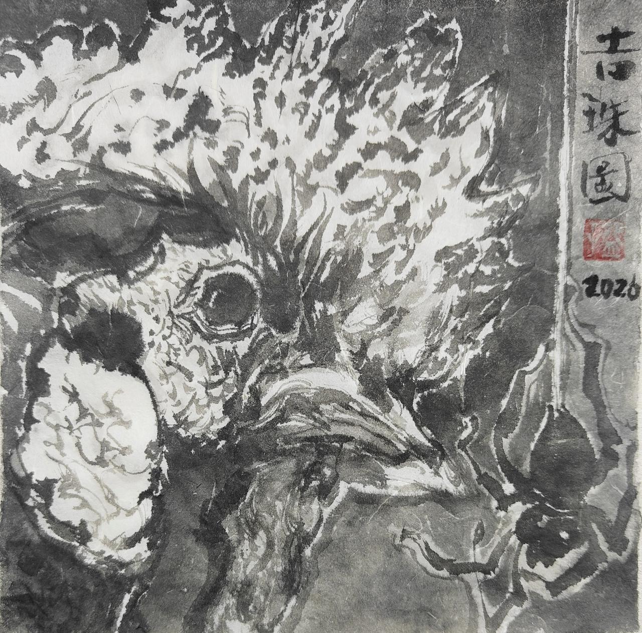 碗子的纸片水墨《吉珠》