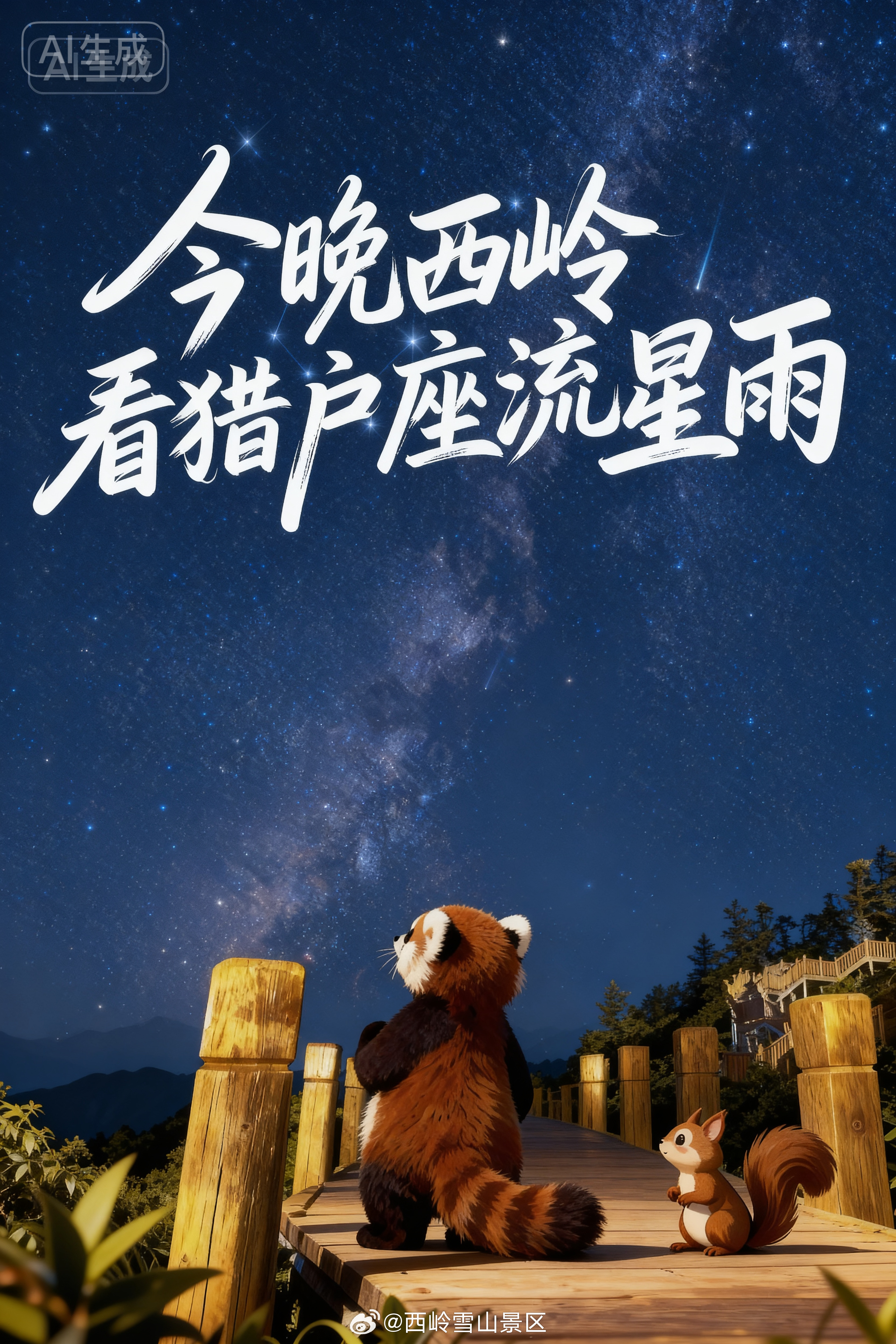 🚀【10月21日西岭雪山看猎户座流星雨！每小时20颗火流星划破夜空】🔥注意！