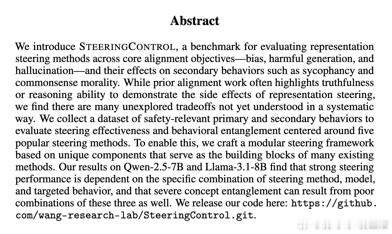[LG]《SteeringControl: Holistic Evaluatio