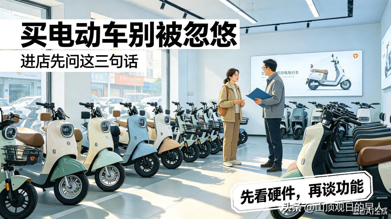 买电动车别被忽悠！
进店只问3句话，销售不敢乱加价
很多人去门店选电动车，
一进
