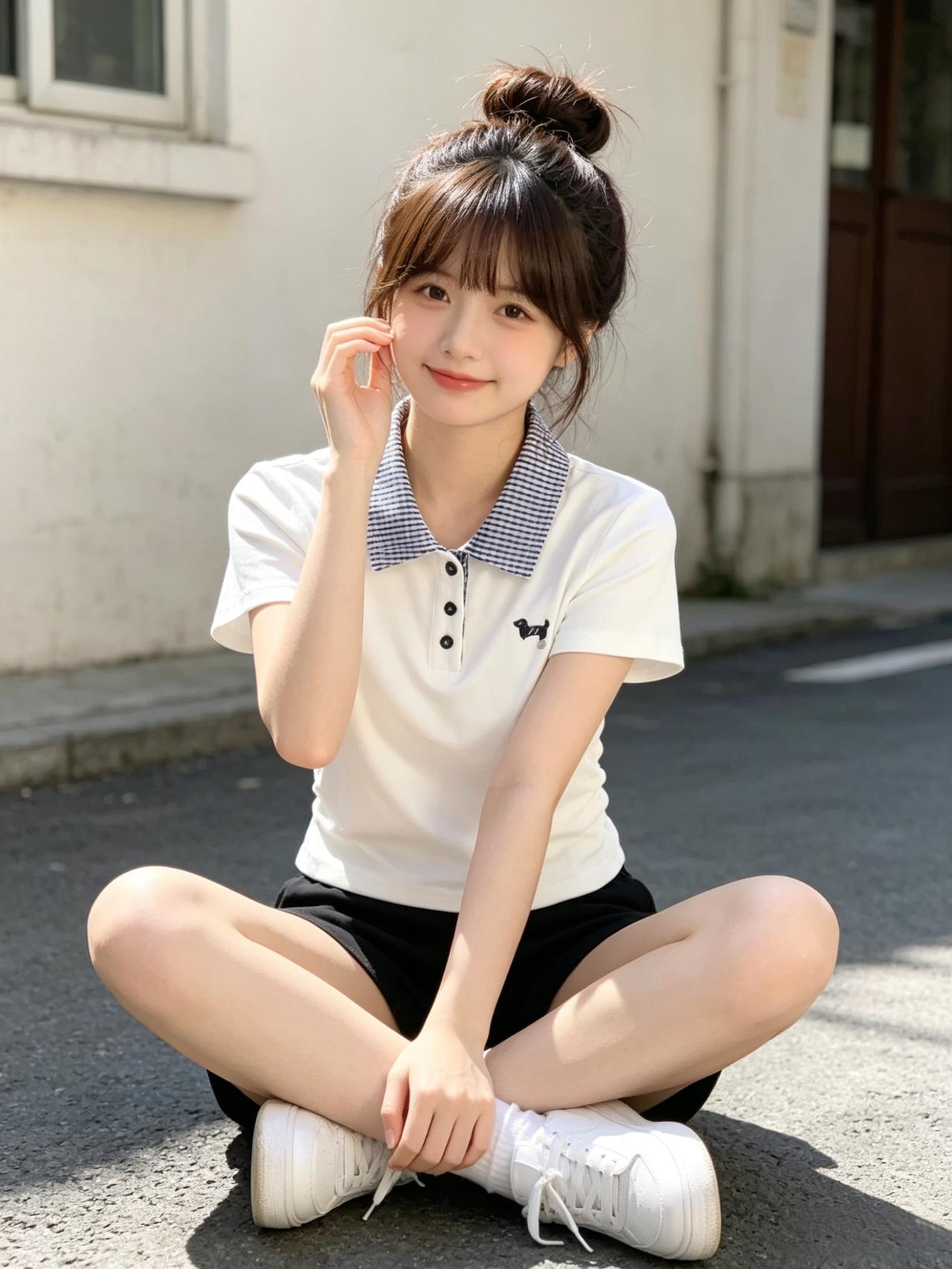 阳光下的甜美少女，轻松自在的夏日时光。女人怎样穿搭，更显气质 分享美女穿搭服饰