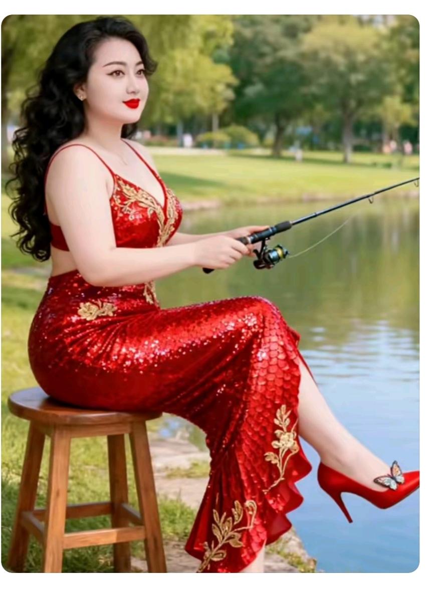钓鱼🎣
夏日炎炎似酷暑；
早晨河边去钓鱼；
选个位置真不错；
二十分钟钓两鱼；