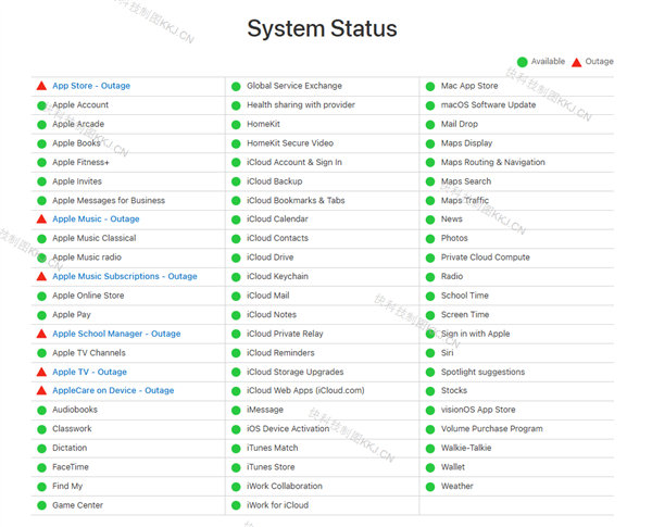 【苹果回应多项服务现故障 ：App Store、Apple Music等正进行例
