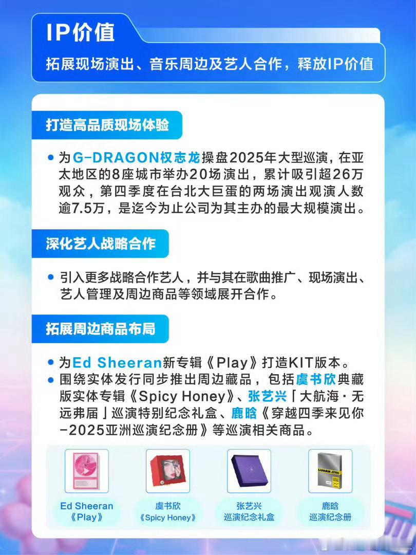 腾讯音乐发了2025年Q4及全年财报。有提到虞书欣的spicy honey ～ 