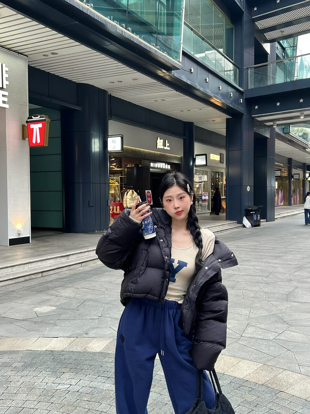 终于穿上奶fufu羽绒服了