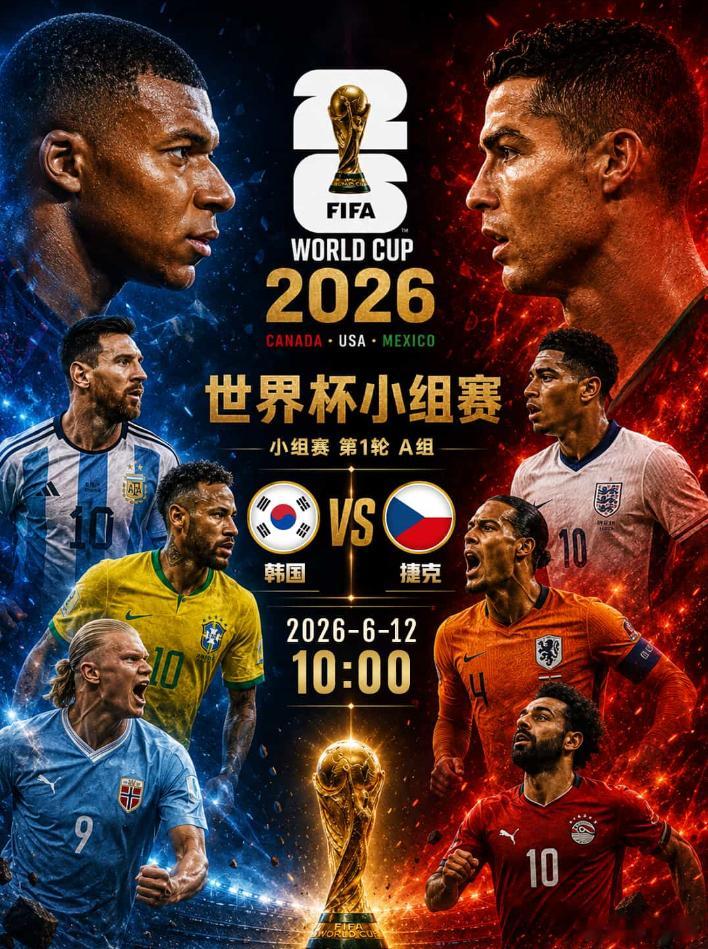 ⚽️ 诸神汇聚，燃爆盛夏！看到这组海报里姆巴佩、C罗、梅西、内马尔、哈兰德、贝林