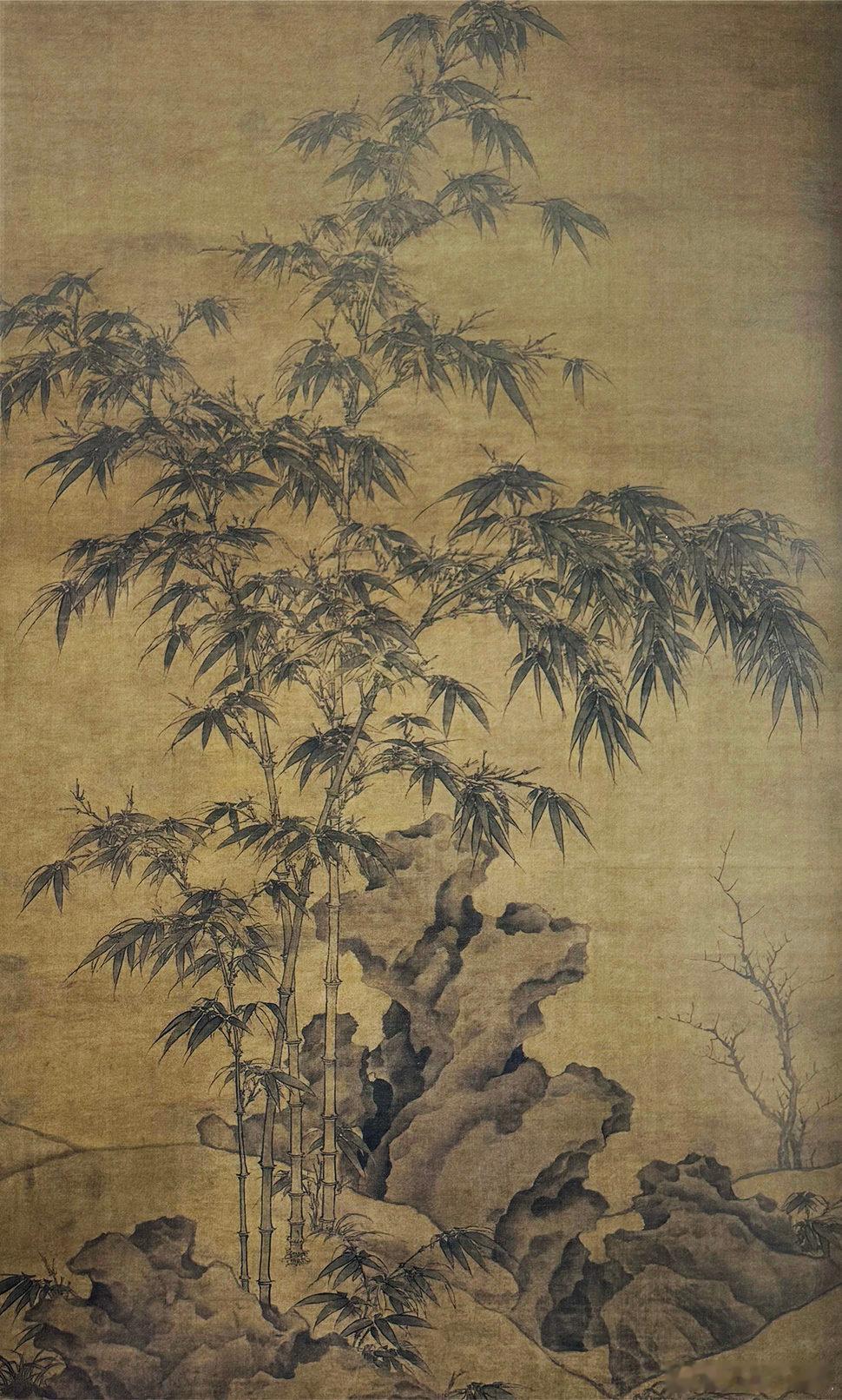 【中华名画欣赏 《双钩竹图》（李衎）】       《双钩竹图》是元初画竹三大家
