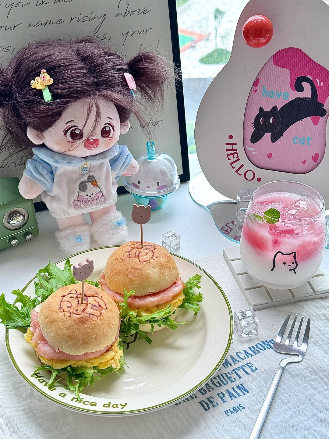 元气早餐～虾仁汉堡🍔