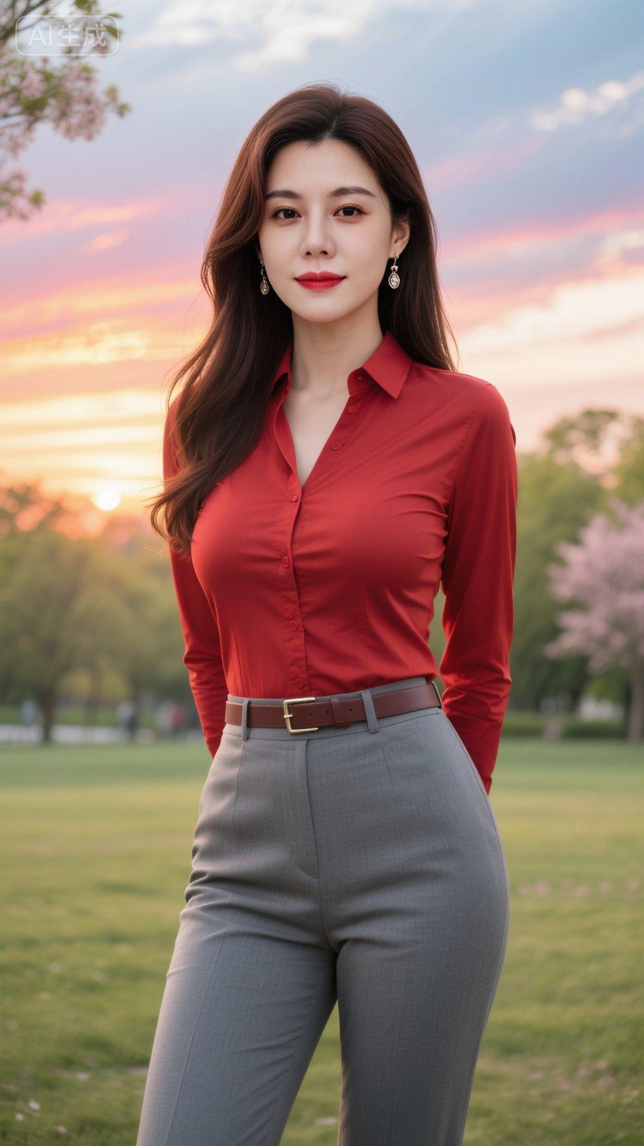 魅力女性气质穿搭 户外气质美女