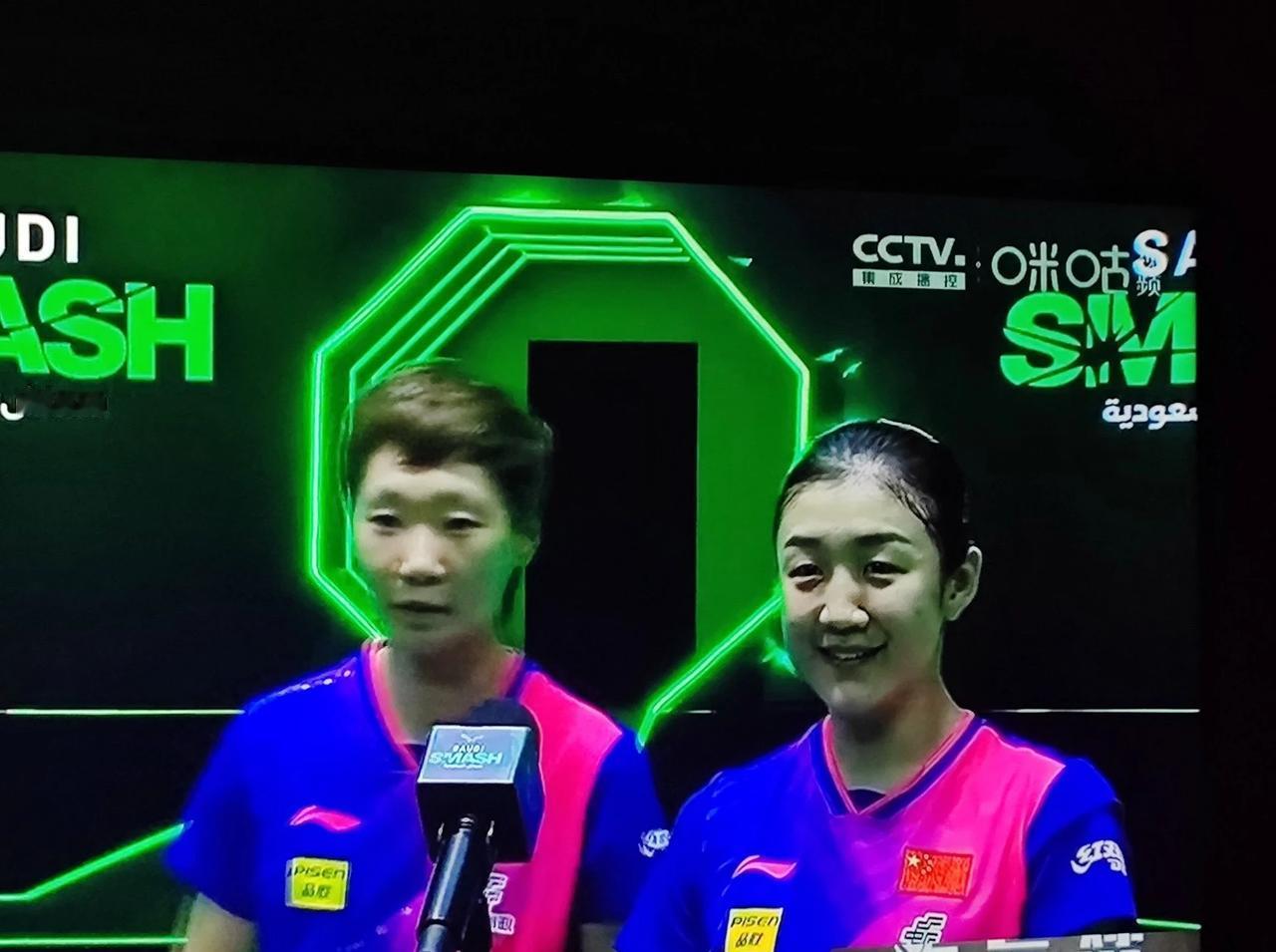 大梦、曼昱终于开心的笑了，沙特大满贯女双3-0横扫韩国组合申裕斌/田志希夺冠！恭