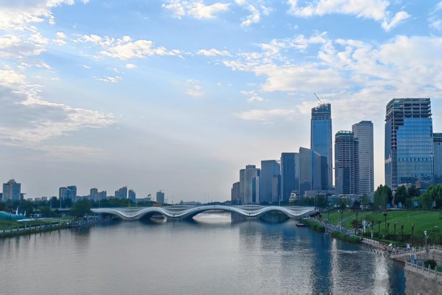 大运河通州段的风景。真是美如画呀！ 