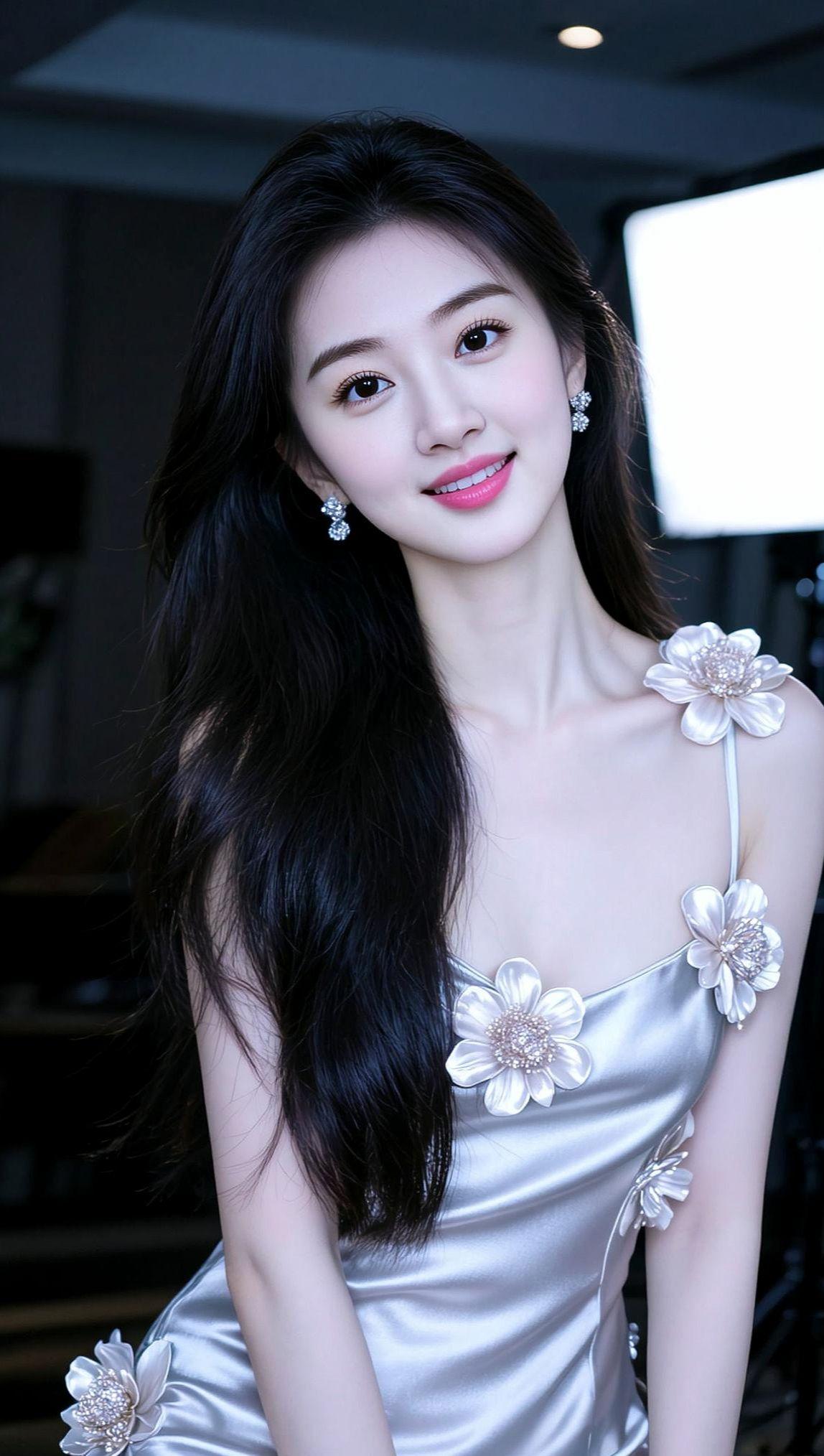 缎花美人照 抖音ai创作 高颜值