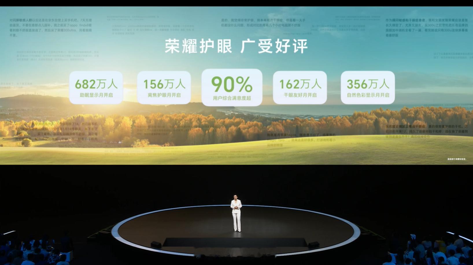 荣耀 400 Pro 带来了全新的 AI 极暗模式，最低 1.5nits 暗光调