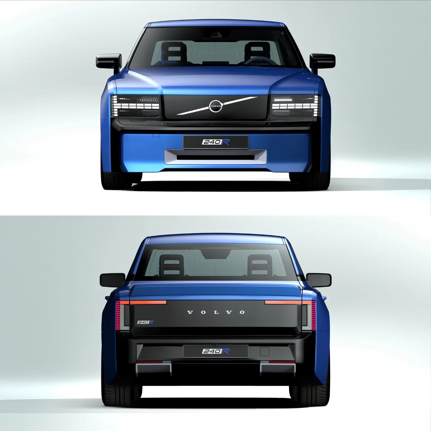 Volvo 240R Sedan Renders我与汽车的日常经典老车 ​​​