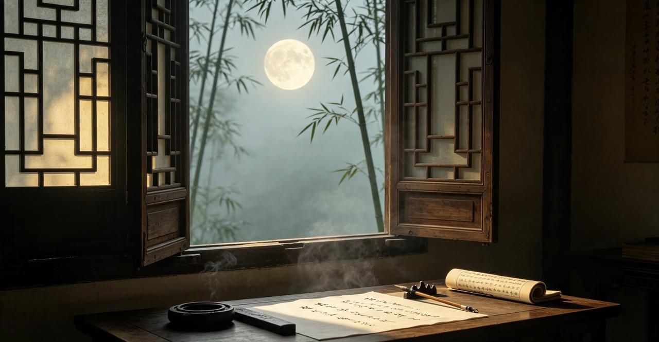 下联:晨风拂案墨生香，求上联晓月临窗诗入韵，