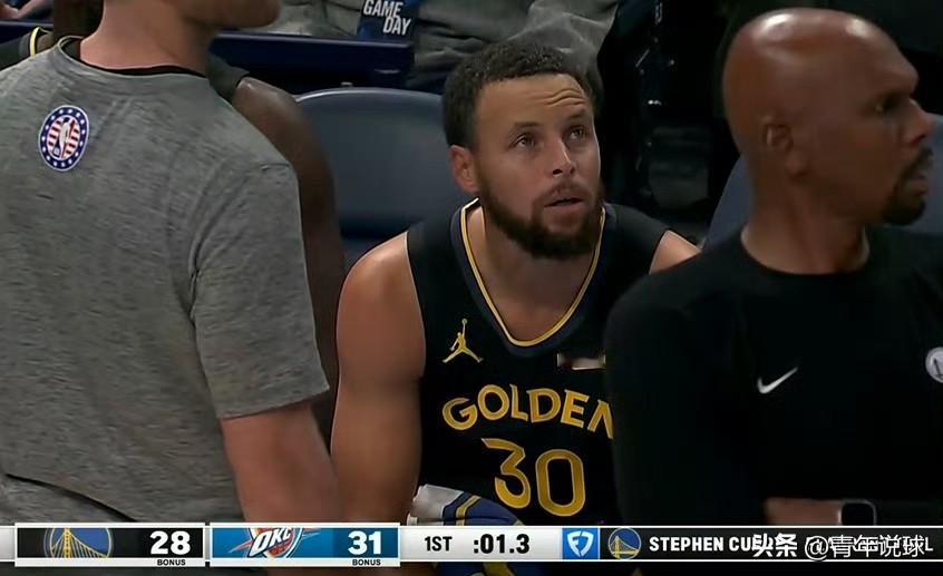 垫脚！库里被判一级恶意犯罪！

今天勇士客场挑战雷霆的比赛，首节最后时刻，库里在