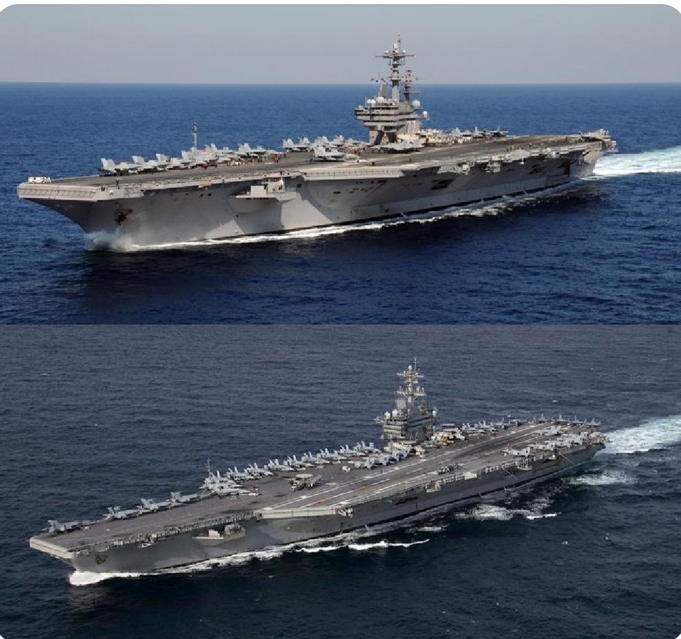 特朗普下令:美国林肯号和布什号两个航母打击群正在驶往中东！