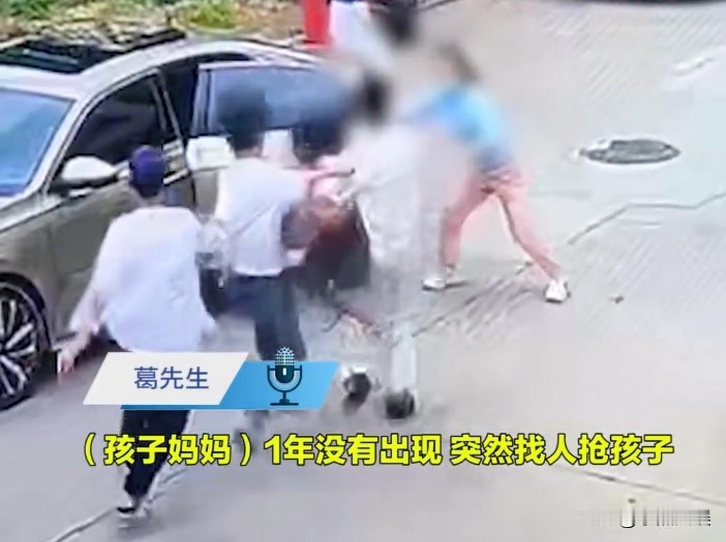 当街伙同别人抢走自己的孩子，这位母亲做法为何如此偏激？

江苏宿迁，三个大男人把