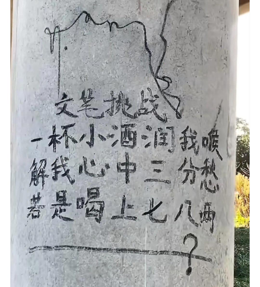 估计评论区大神一出手，
定能成为千古名诗，
流芳后世！