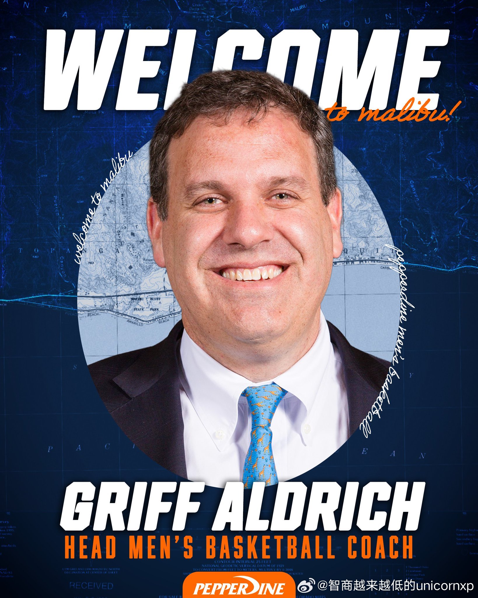 佩珀代因大学任命Griff Aldrich为球队新主教练，他此前在弗吉尼亚大学担