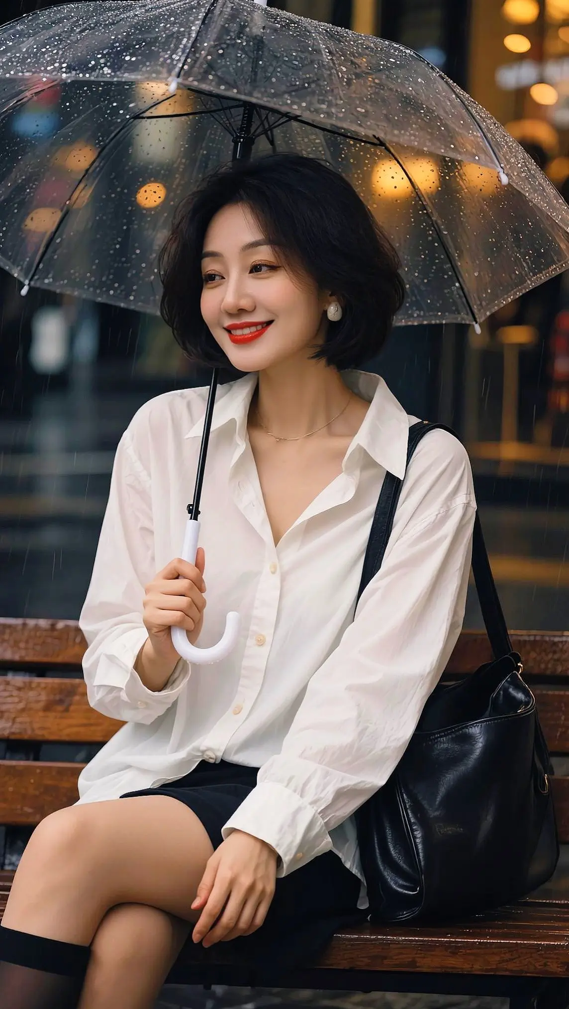 AI雨夜电影感写真 ai创作全新升级 玩法达人挑战赛氛围感拍摄广告分成