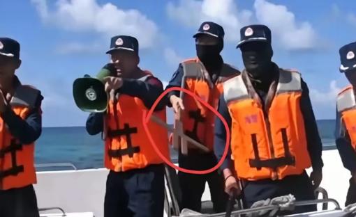打完架才发现，中国海警手里拿的这是啥呀？

在20号当天仁爱礁中菲发生对峙摩擦，