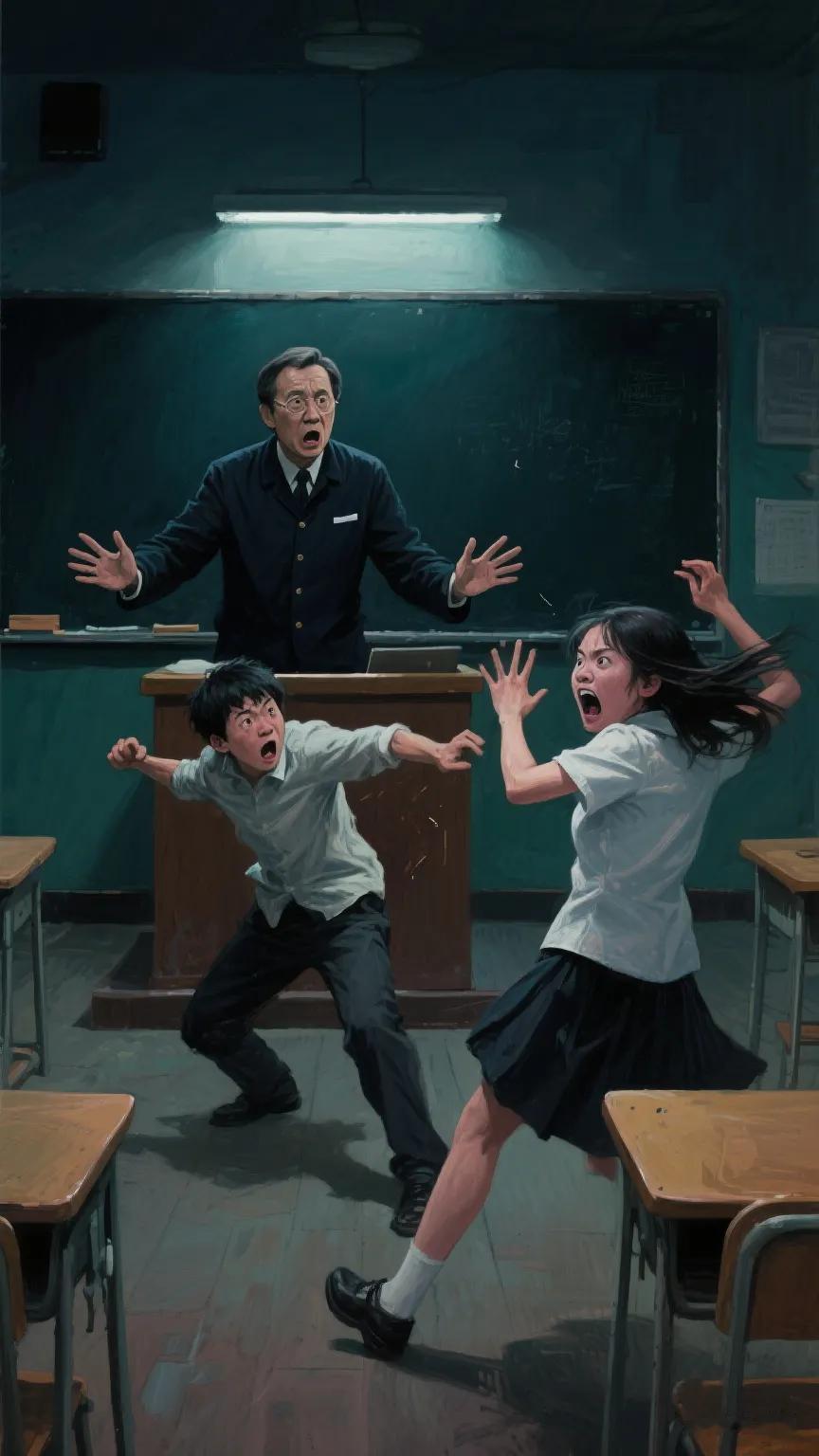 这学期接近期末，师生都忙于复习，学校一位老师正上复习课，忽然课堂上一男生和一女生