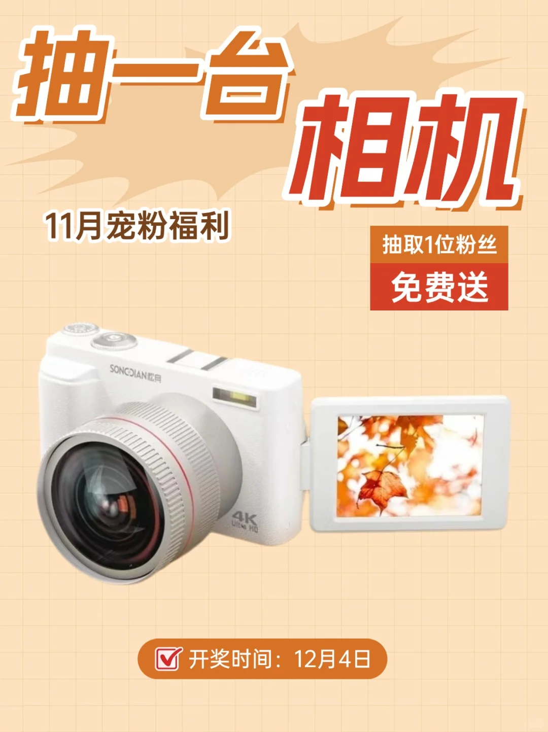 没有套路❗11🈷️抽一台相机📷