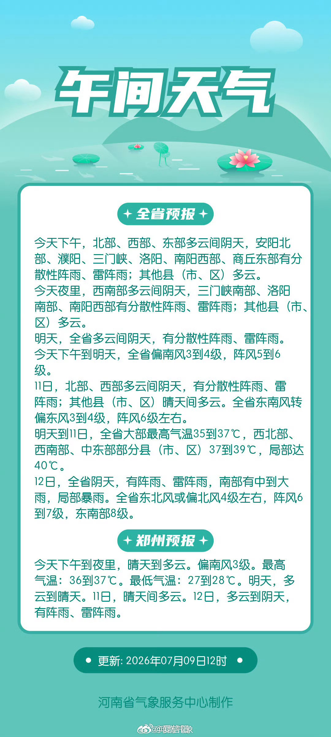 午间天气网页链接 （河南气象）信阳生活 信阳