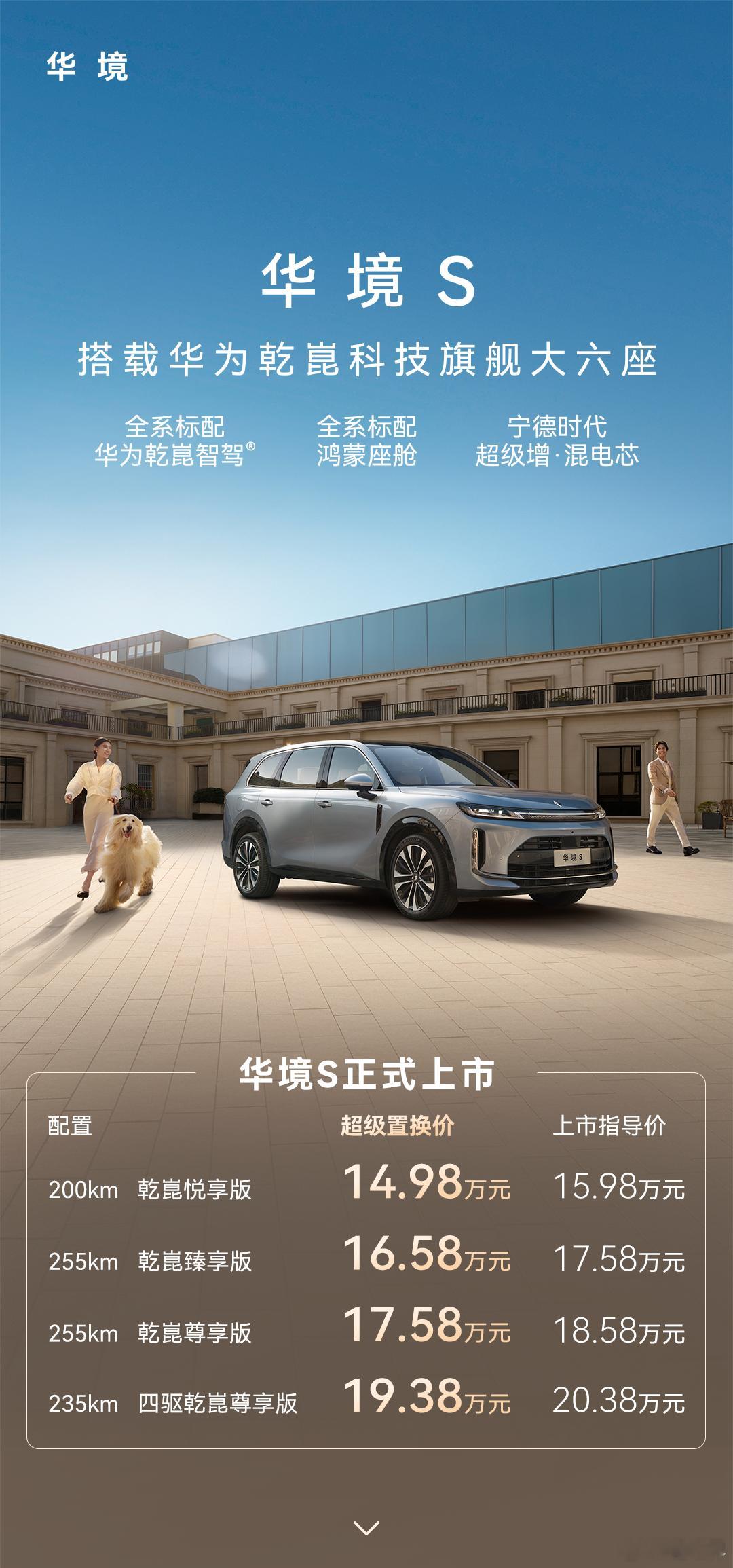 华境S 15.98万元起，大家觉得如何？华境大家不太熟悉，五菱宏光知道吧？都是一