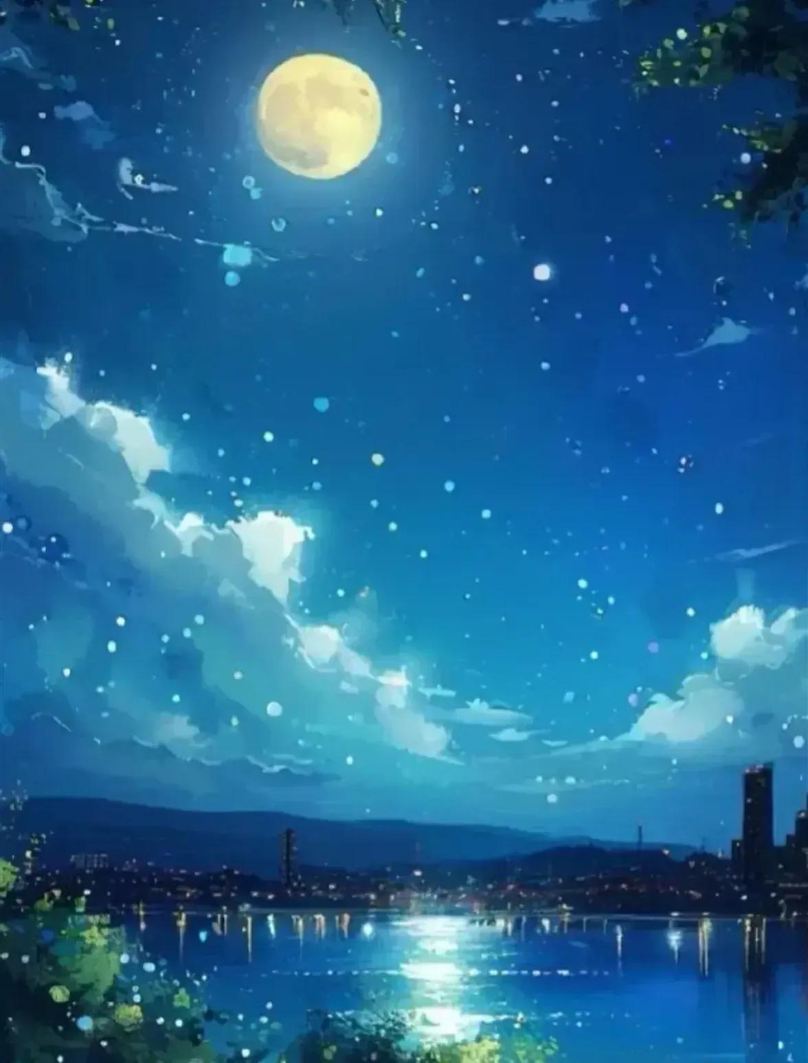 卜算子   中秋夜
秋节月清明，银汉纤云绕。
点点疏星落碧湖，丛木秋虫叫。
静自