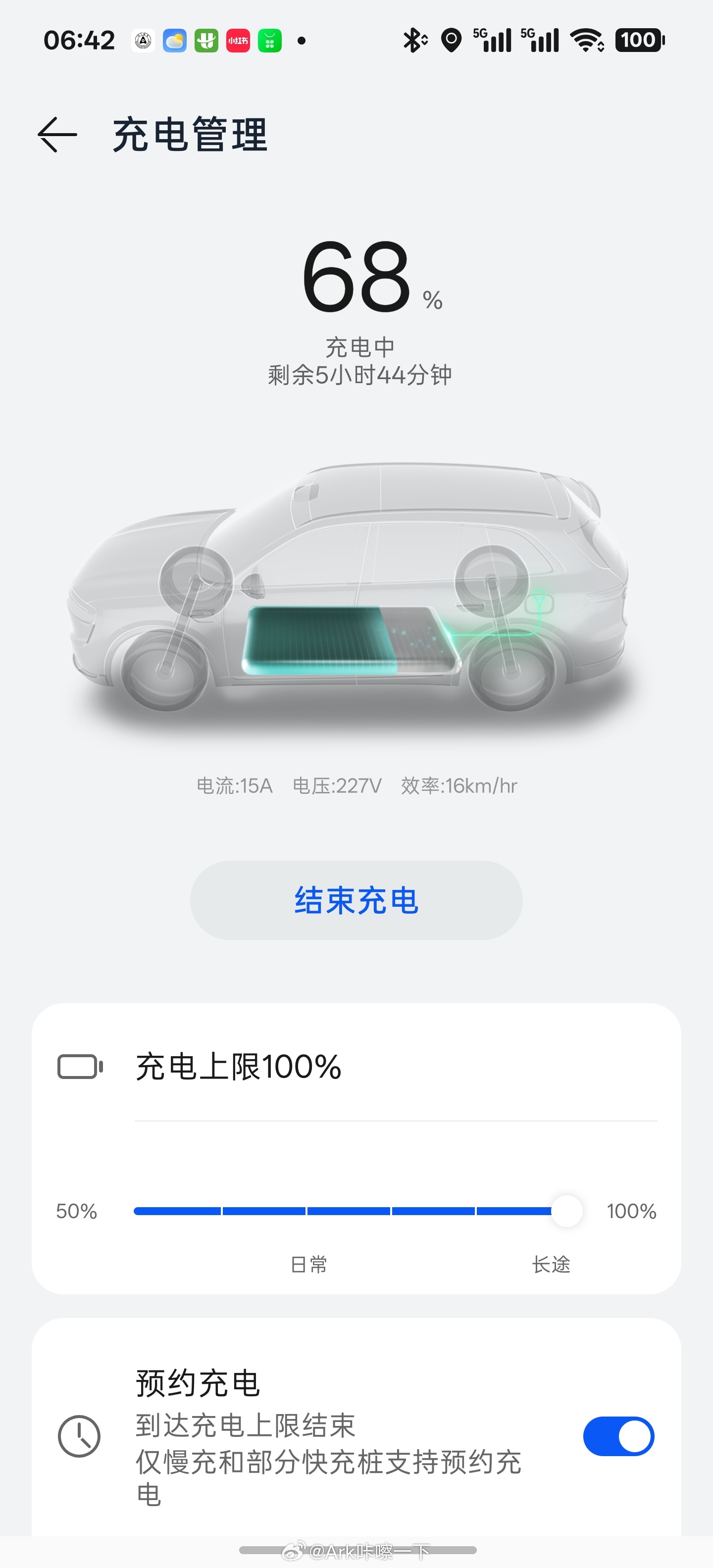 早鸭！很奇怪啊，我的问界M7家里外面的7kw慢充时间比之前都慢了一半多的时间，之