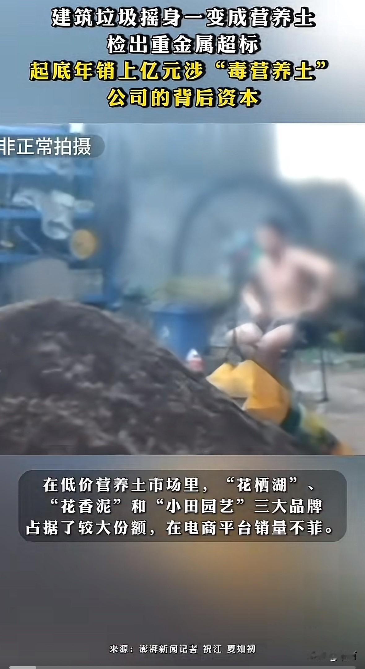澎湃新闻曝光网上热销低价营养土藏猫腻 不少是建筑垃圾、工业污泥简单加工的“毒土”