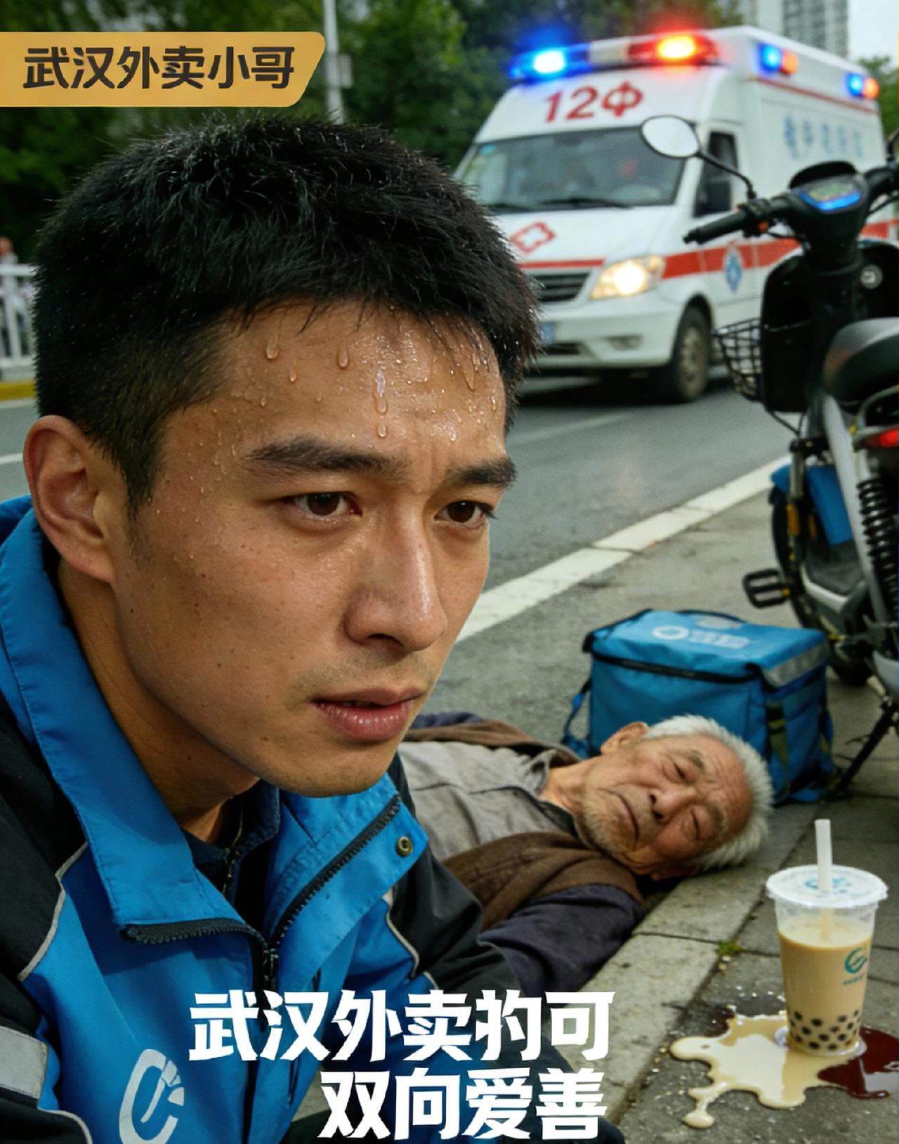 武汉外卖小哥送餐途中救人，一杯奶茶温暖一座城，双向善意太好哭
 
泪目！武汉，一