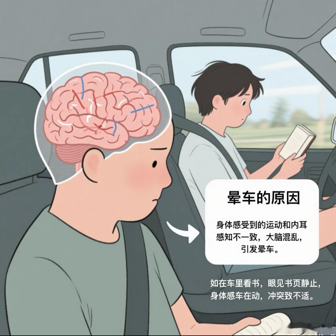 总结了一下网约车电车晕车的原因：1️⃣无声的“急刹”：动能回收是罪魁祸首。松开电