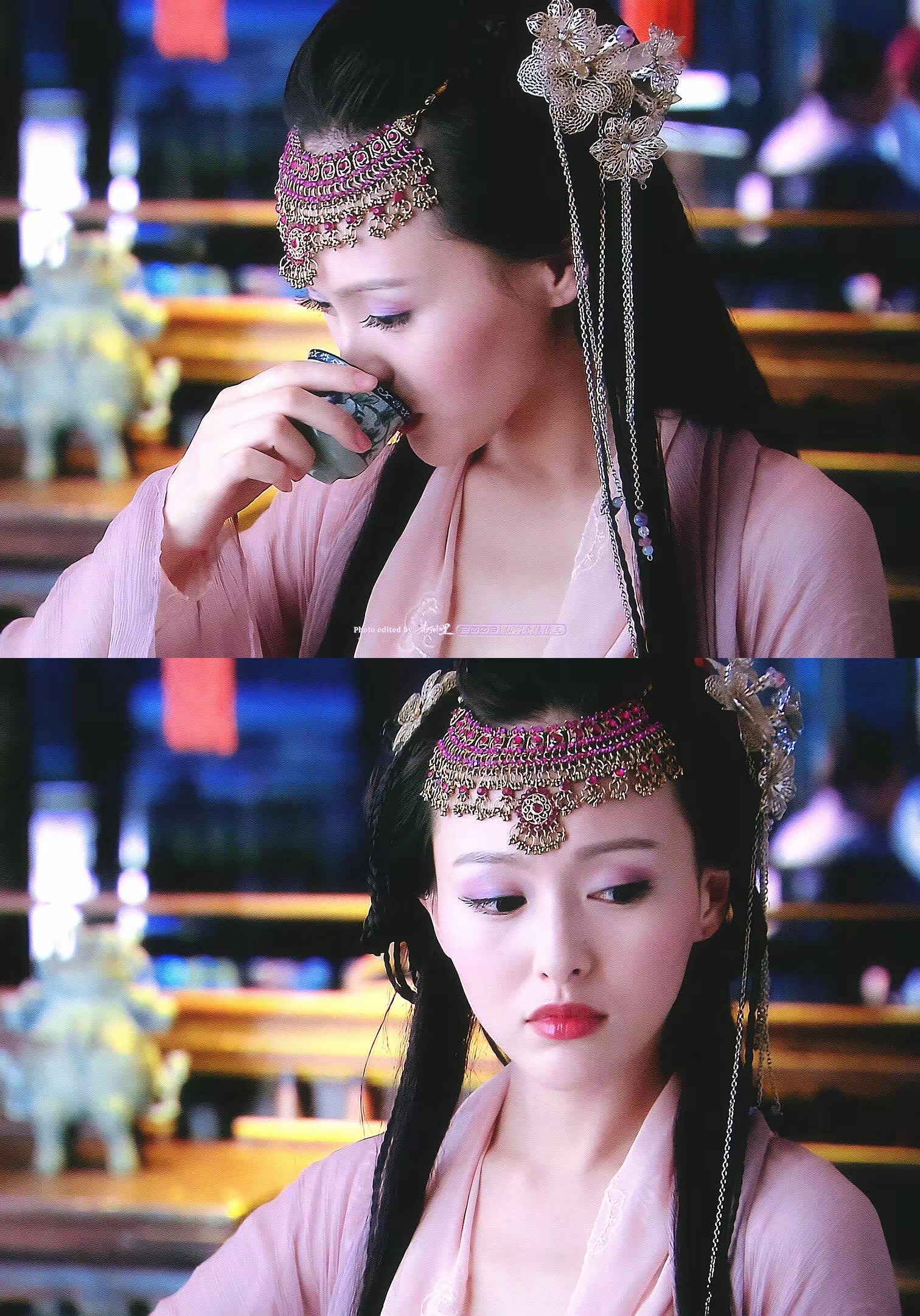 最适合额饰的女人就是唐嫣吧，好漂亮。 ​​​