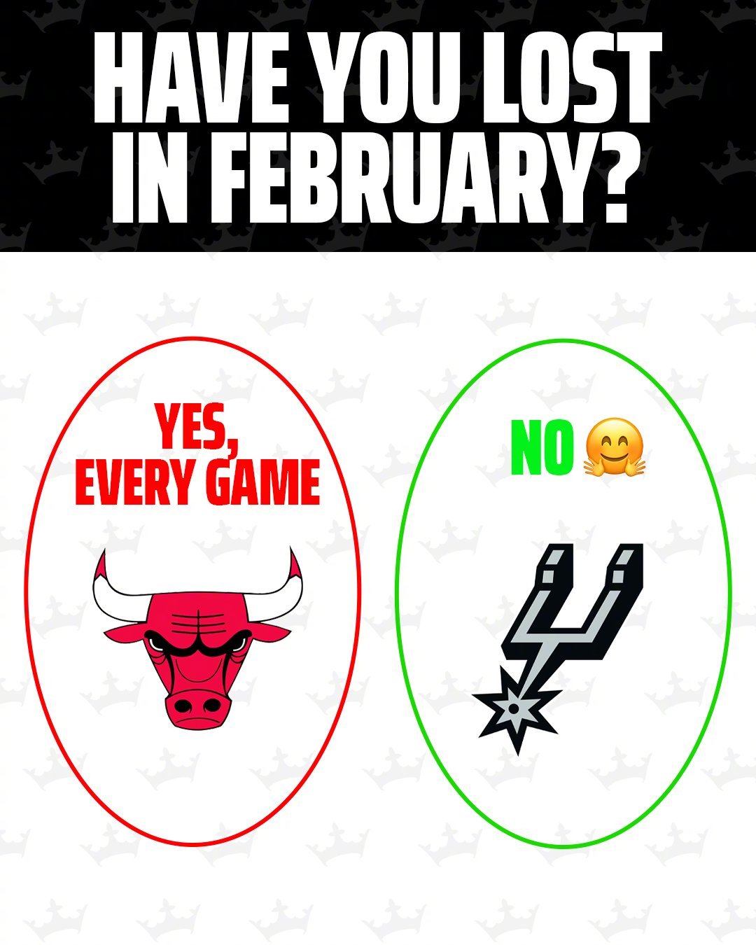 两个极端，一个二月没输过、一个二月没赢过。 