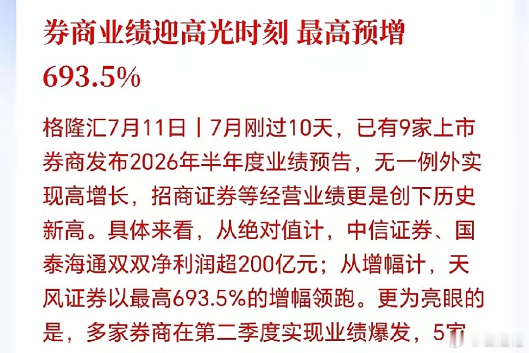 A股下周一可能会暴力拉升！牛市旗手券商放大招了，9份半年报集体狂飙，最高暴增69