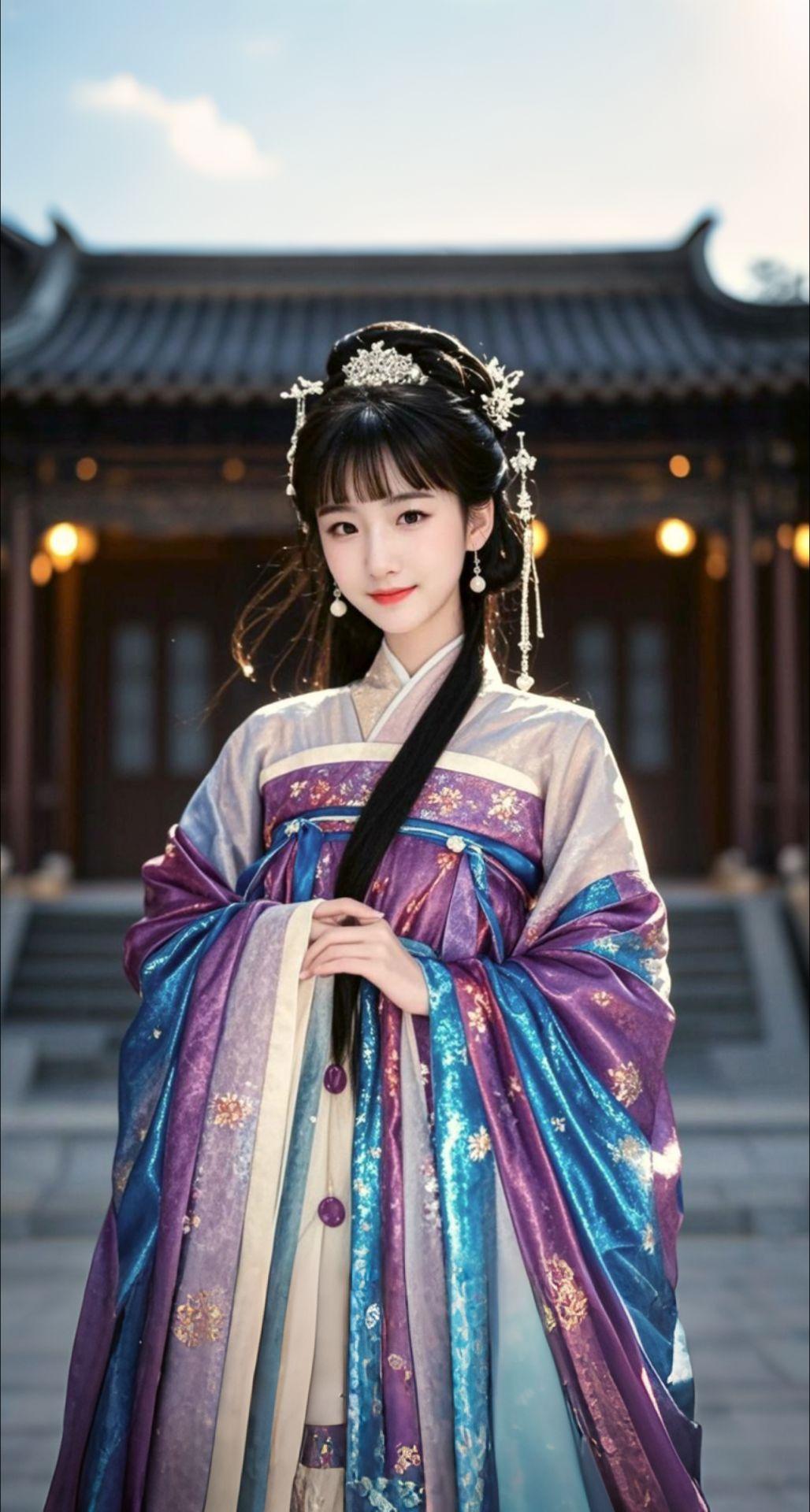AI扩图 AI夜阑佳人