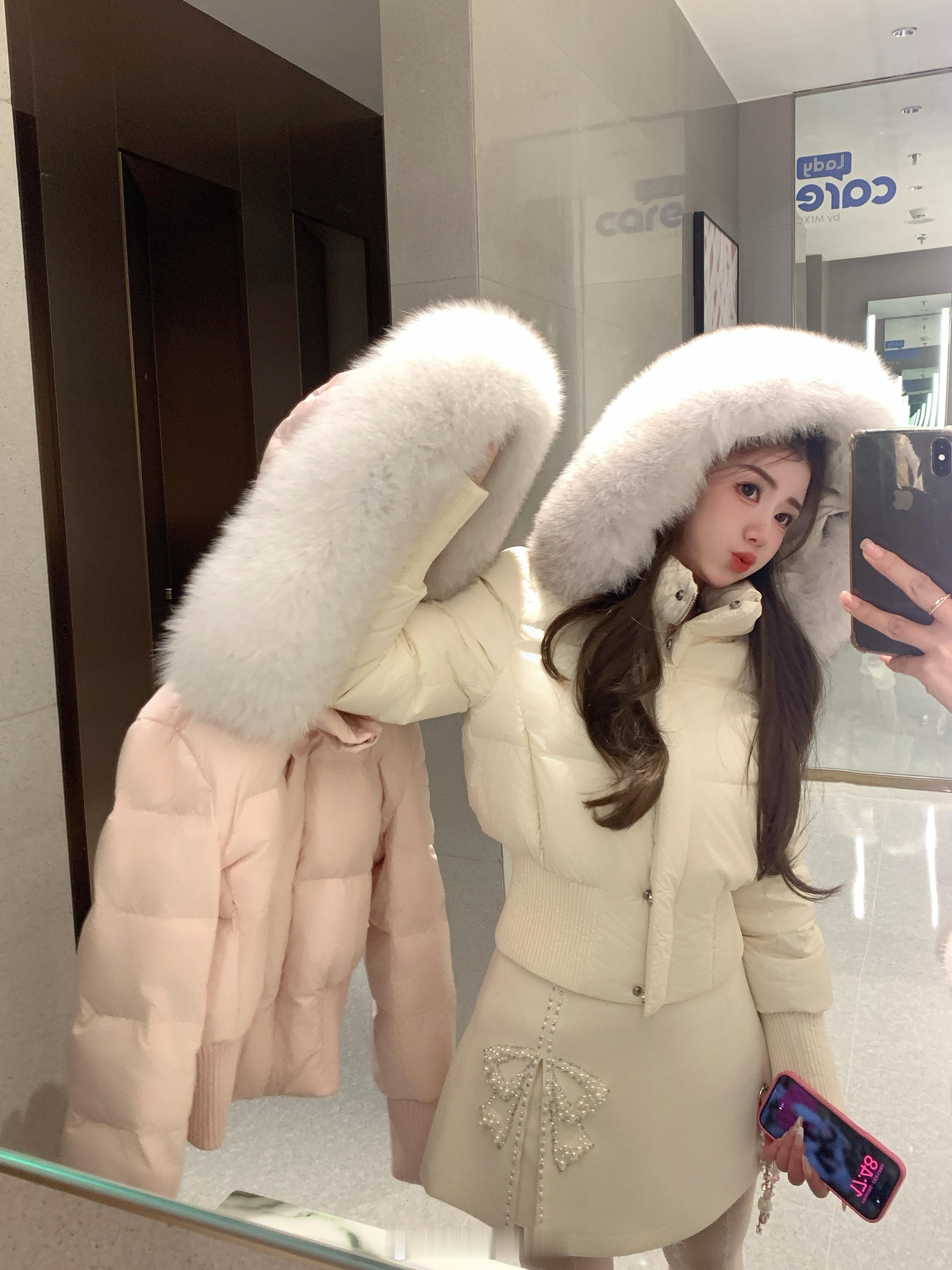 元气超短款❤️💪填充90白鹅绒，温暖和美貌都要拥有