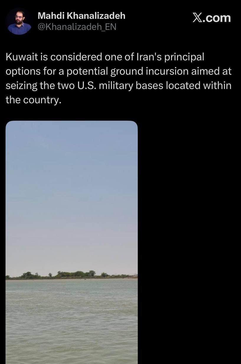 著名伊朗记者卡纳利扎德表示，伊朗当局正在考虑扩大对美国的军事反击行动，潜在的作战