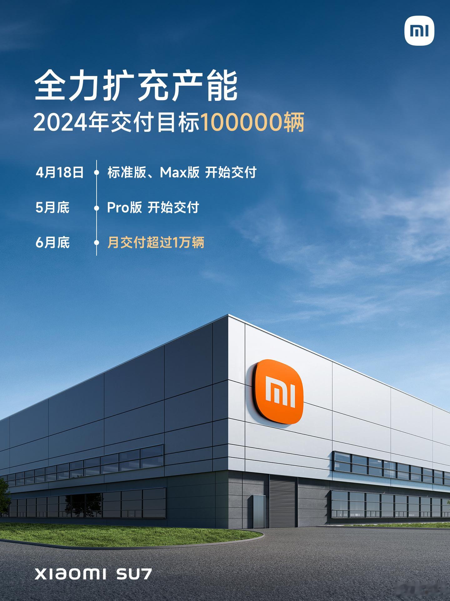 #小米汽车##小米SU7# 计划在2024年：5月初计划第一次 OTA，5月底计