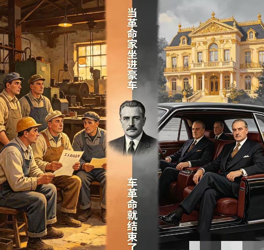 当革命家坐进豪车革命就结束了，我们消灭了旧的剥削者却亲手变成了新的特权者，人民用